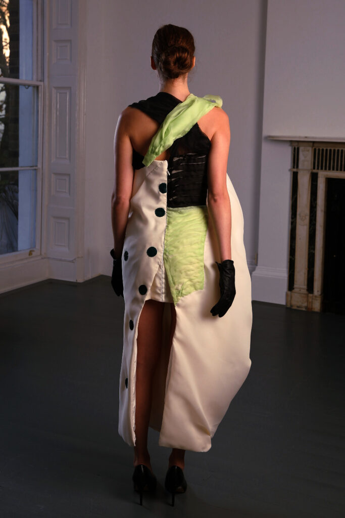 High End Dress 100% Zibeline Dress London Catwalk Paris Dress