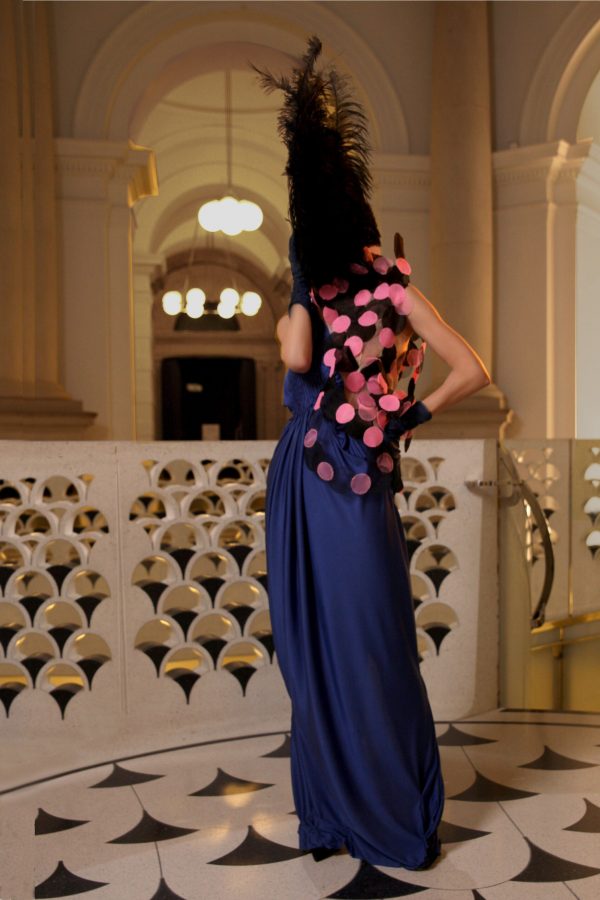 A sophisticated Hellenistic style full-length dress with a sense of mystique Angelo Fair Couture